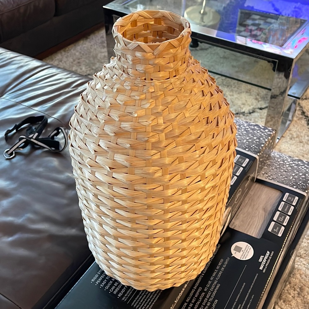 Rattan/wicker vase